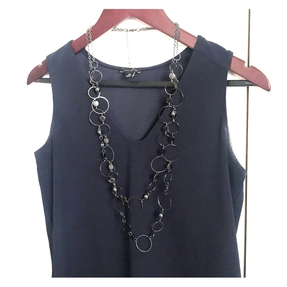 Black layered necklace